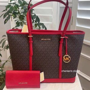 💥NeW! Michael Kors Jet Set Travel Tote Set